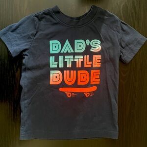 Dad’s Little Dude with skateboard 2T shortsleeved T-shirt